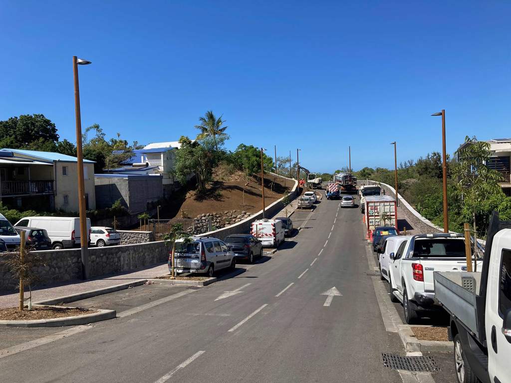 Photo : La création de la déviation Montaignac sur L’Étang-Salé