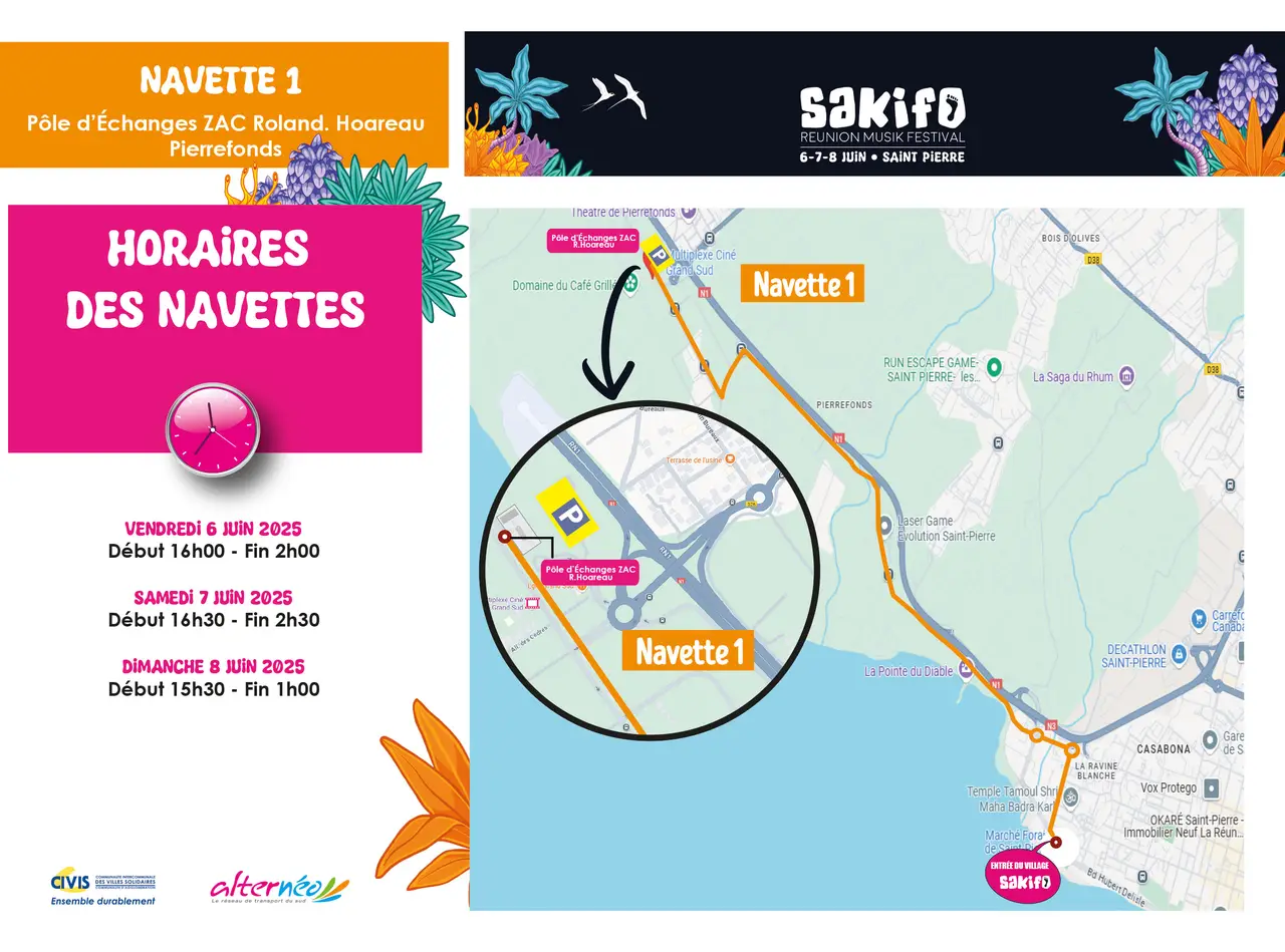 SAKIFO 2025 navette 1