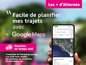 Vos trajets Alternéo sur Google Maps