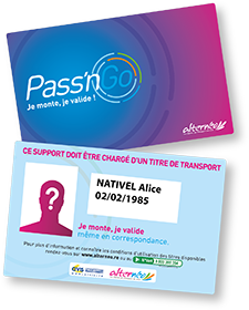 visuel de la carte Pass'n Go en recto / verso