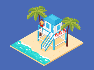 Postes de secours de plage