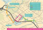 Le tracé TCSP à Saint-Louis